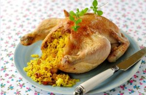 18 – وصفة دجاج محشي أرز بالخلطة.