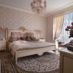 غرفة نوم من الطراز الإيطالي الفاخر تلاحظ جودة وتفاصيل رائعة وتوازن مثالي في الجمال والحرفية وبراعة في الدقة والترتيب