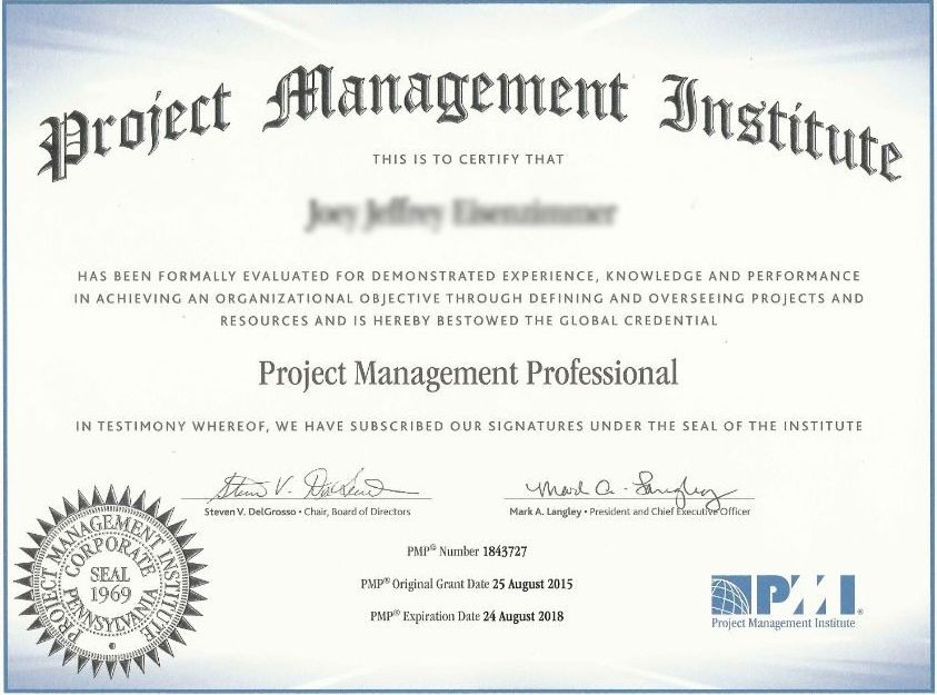 What is the PMP Project Management Professional Certification?