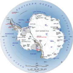 الخريطة السياسية للقارة القطبية الجنوبية