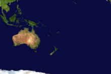 صورة لقارة أوقيانوسيا ملتقطة من القمر الصناعي
