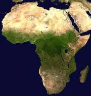 صورة لقارة إفريقيا ملتقطة من القمر الصناعي