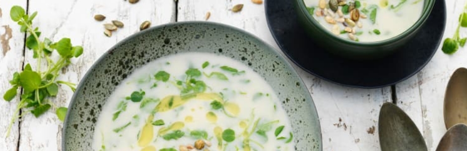 3 – شوربة الجرجير والشوفان Watercress and oats soup