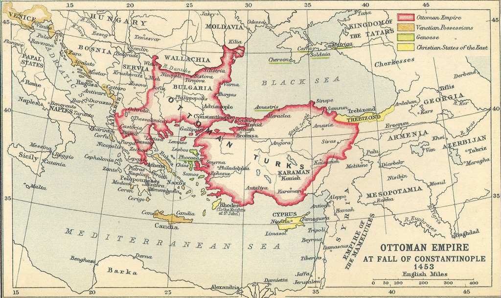 خريطة الدولة العثمانية حسب التسلسل الزمني