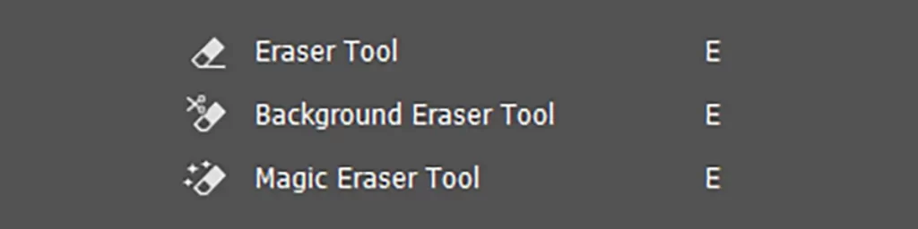 أدوات الممحاة The Eraser tools [E]