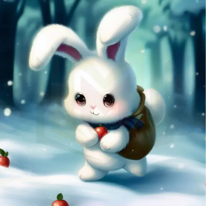 أرنب يجمع التفاح - قصة الأرنب الكريم والشجرة العجيبة