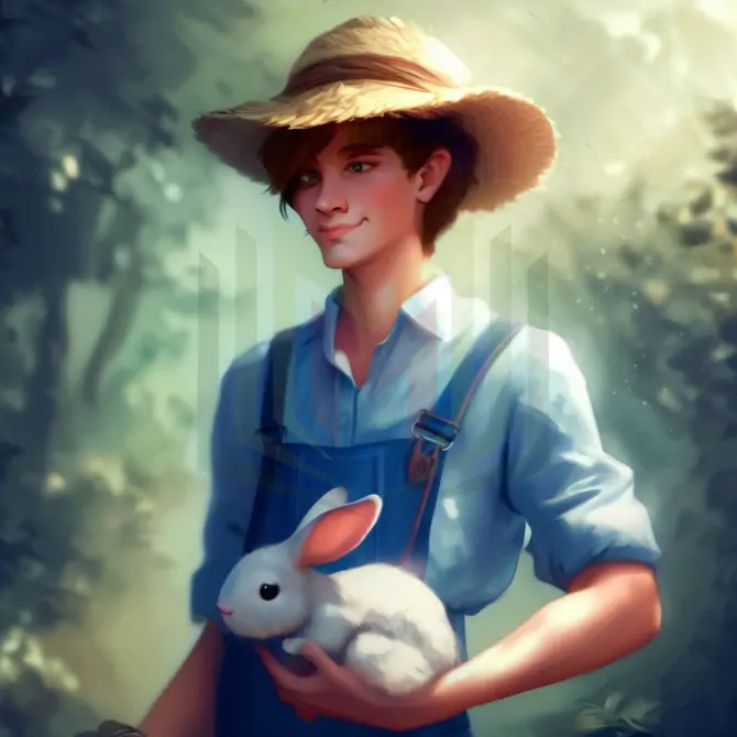 المزارع يحمل الأرنب -  قصة الأرنب والمزارع الكسول